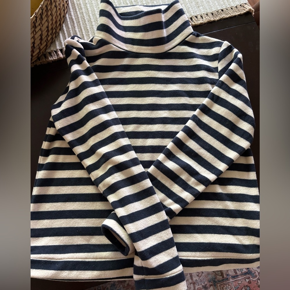Dudley Stephens Navy and Cream Striped Top